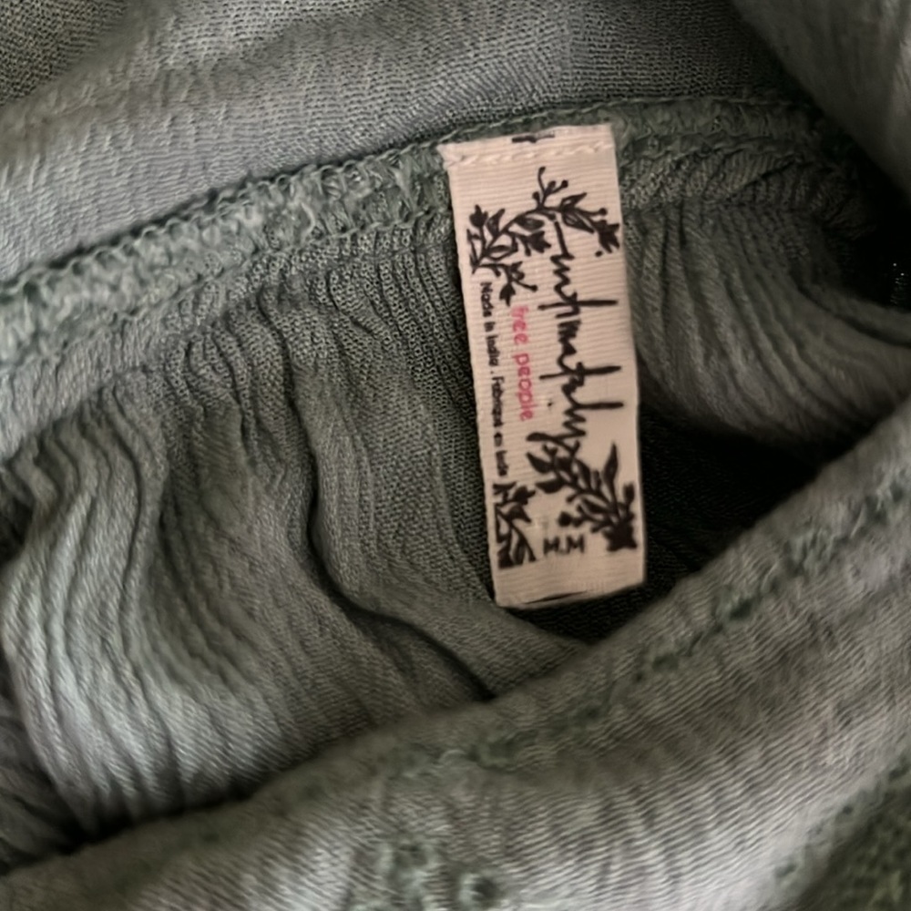 Free People Sage Green Embroidered Maxi Dress - Picture 6 of 7